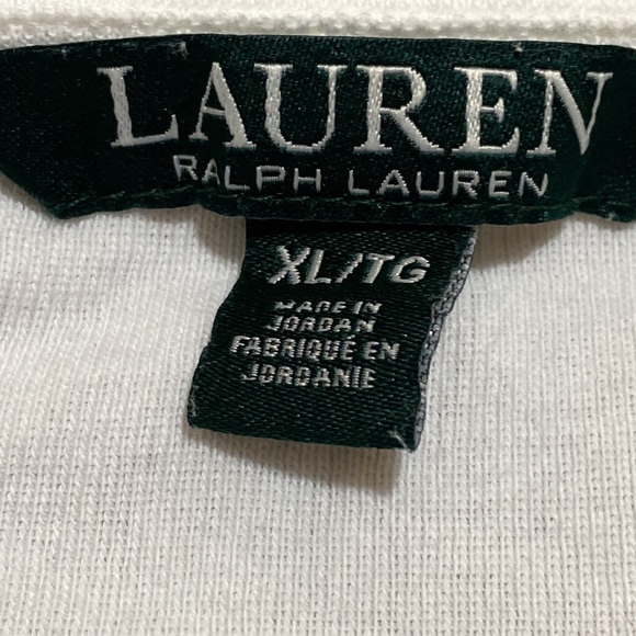 LAUREN Ralph Lauren White V-Neck Top XL - Picture 5 of 7